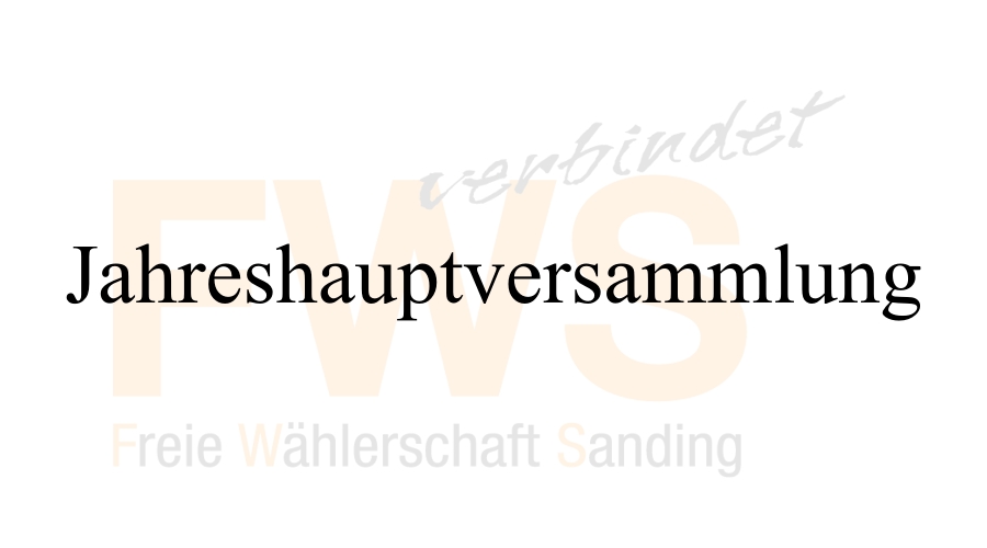 Jahreshauptversammlung