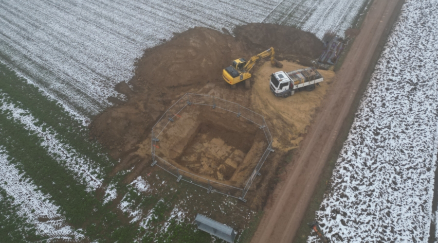 Baubeginn für Funkmast in Obersanding